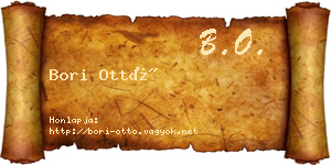 Bori Ottó névjegykártya